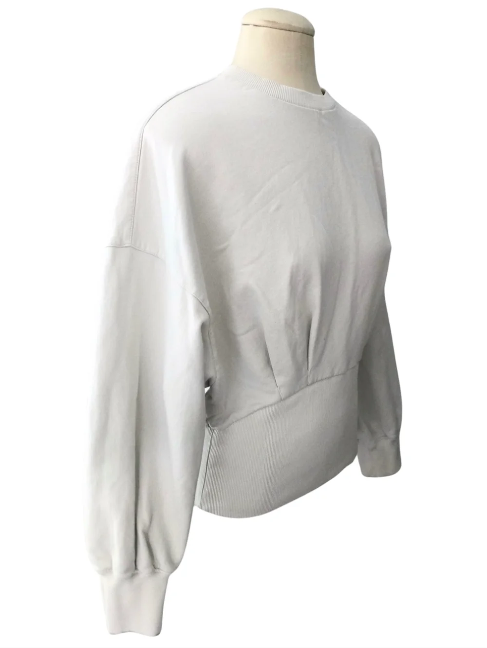 Marcella NYC Maris Sweatshirt European French Terry Puff-Sleeve Cream Large - Picture 7 of 8